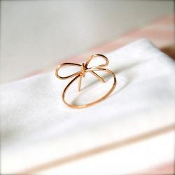 Ribbons -- Goldfilled Ribbon Rings -Wedding Momento, Bridesmaids Jewelry, Valentine Gifts, Everyday Rings, Handwrapped Bows